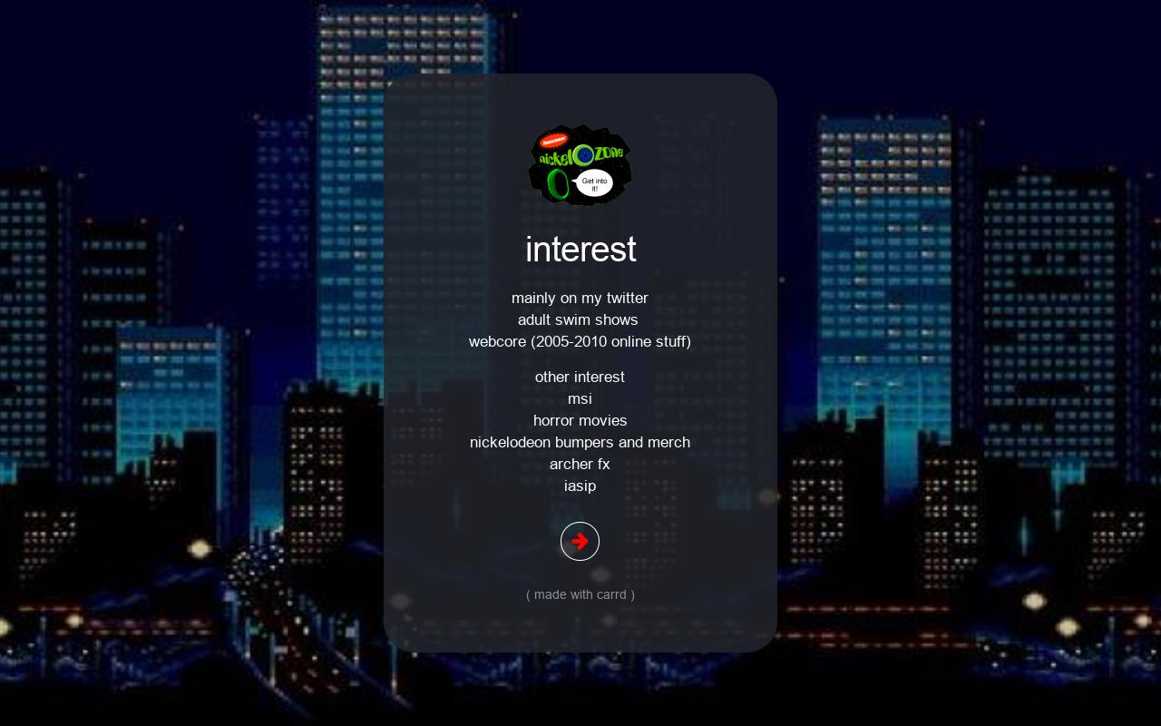 Carrd profile picture for @interest